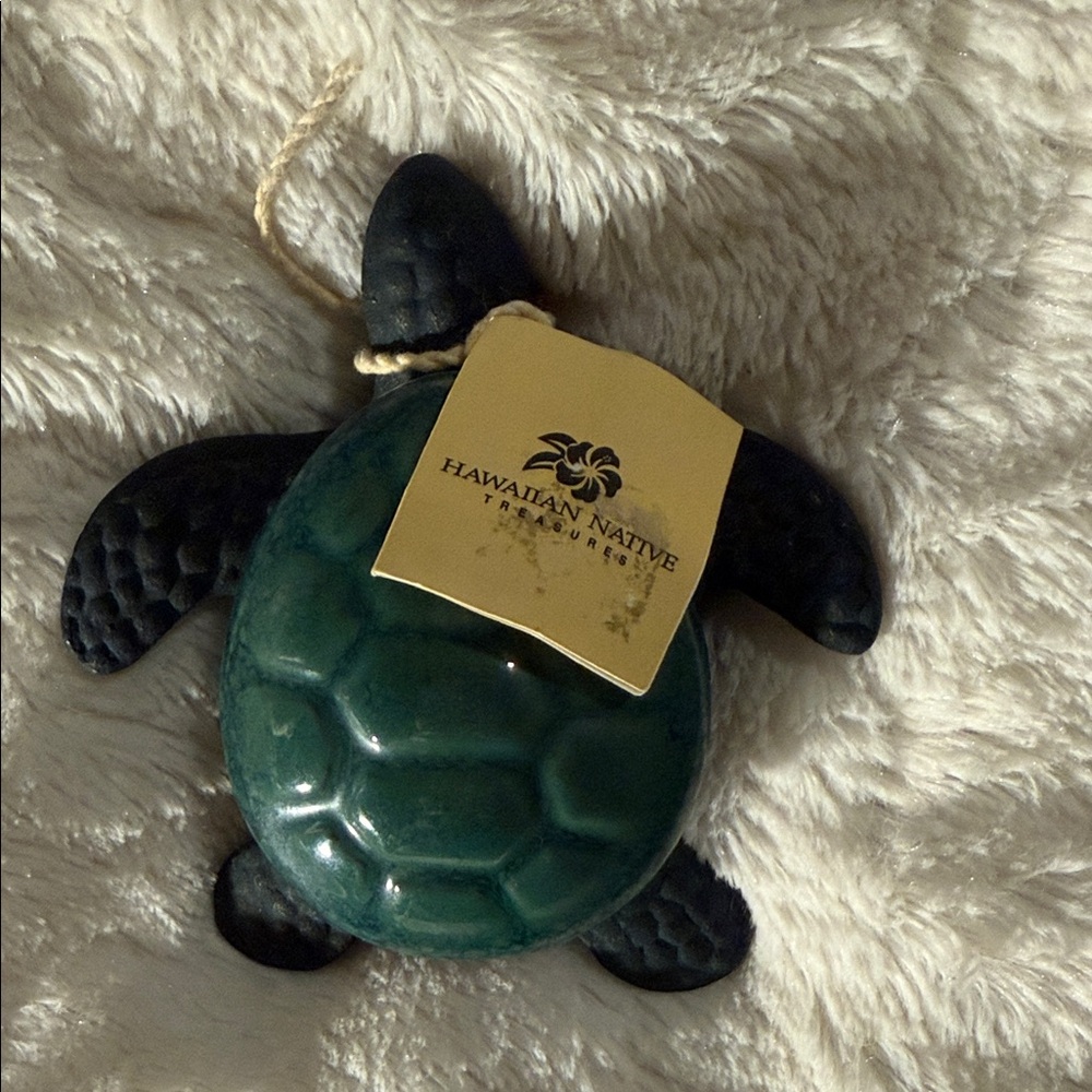 Ceramic Sea Turtle Figurine - Green - Picture 4 of 7